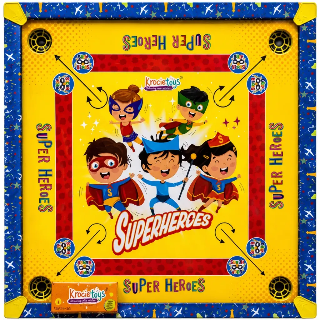 Krocie Toys Cartoon Character Carrom with LUDO (26"X26")