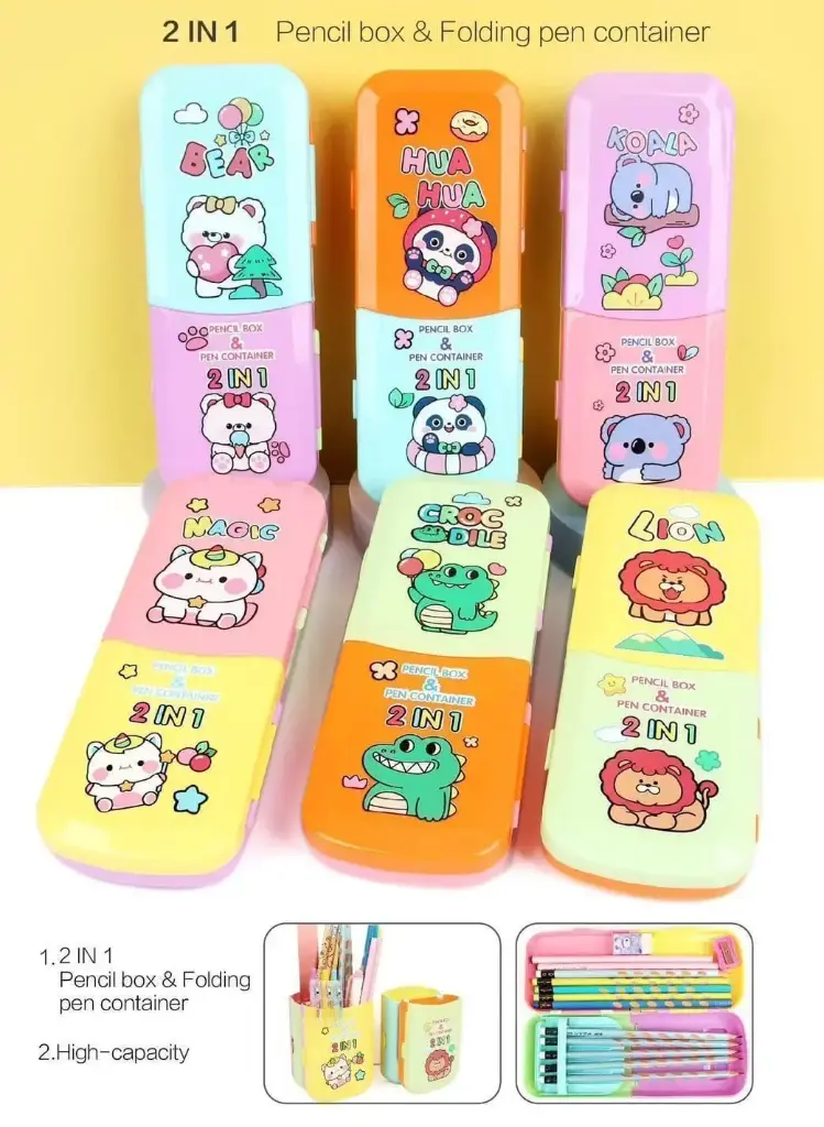 2-in-1 Folding Pencil Box & Pen Holder  