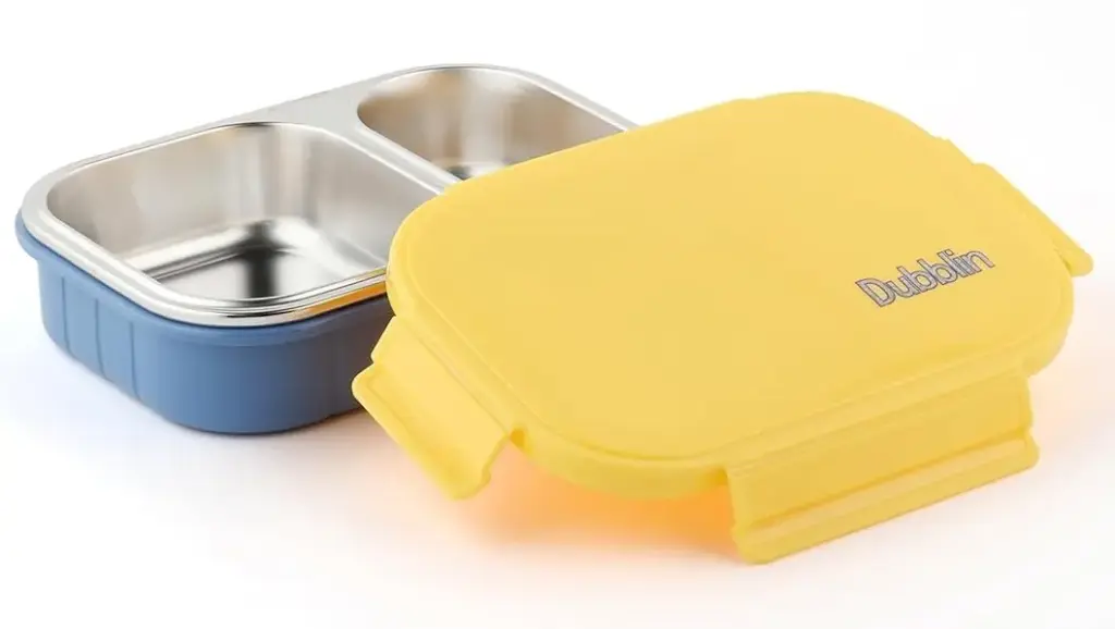 Dubblin Stainless Steel 2 Compartment Insulated Lunch Box | Leak-Proof | BPA-Free | 400ml | Model - RICKY / MICKY