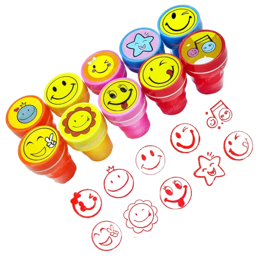 10 Pcs Emoji Stamps for Kids  