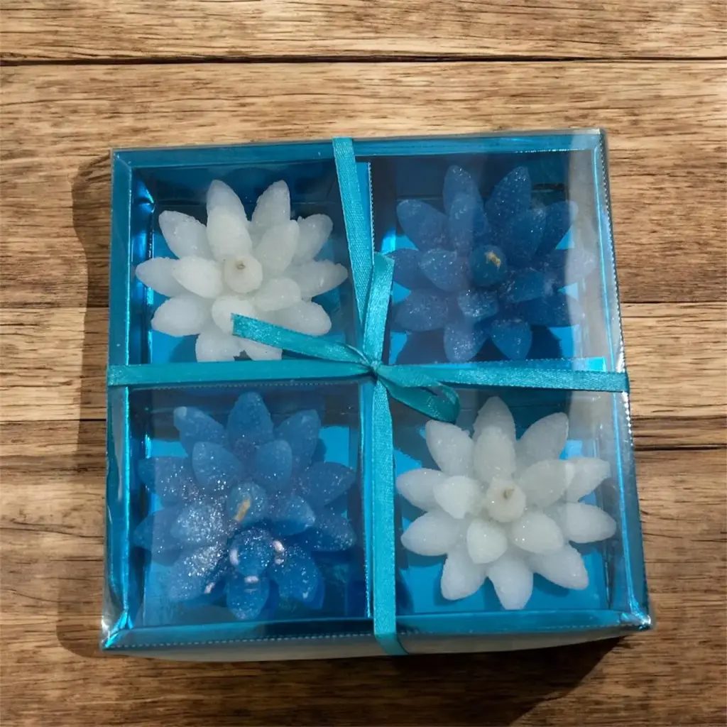 Flower Candle Set (4 Pcs)