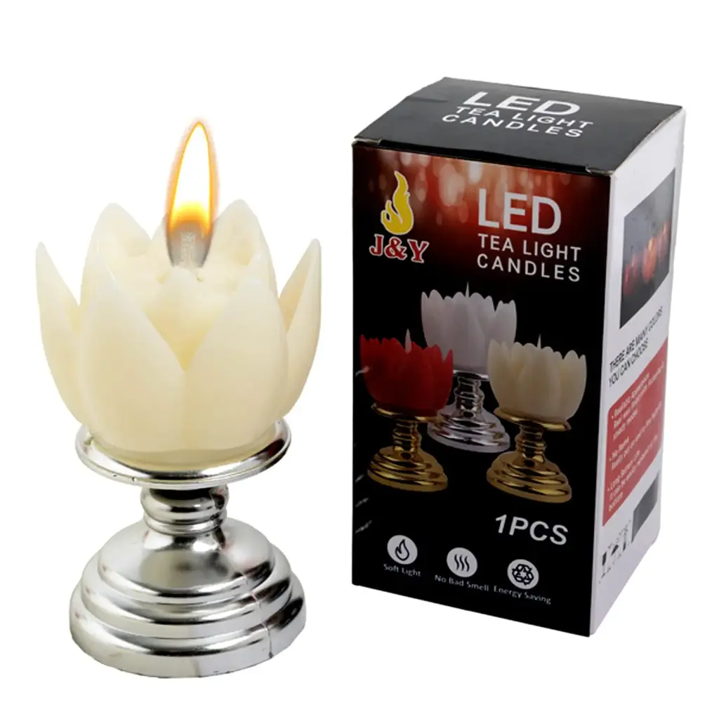 [KBS-1239] Lotus LED Tea Light Candle 
