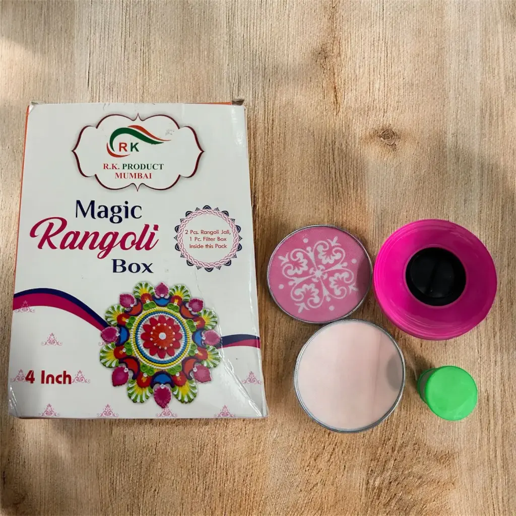 [KBS-1259-1] Magic Rangoli Box  (4 inch)