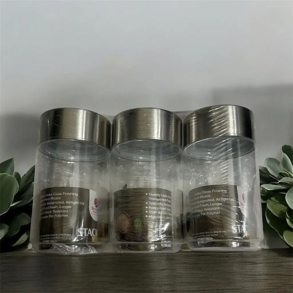 Shri Hari Stackline Jar 750 (3 Pcs Set) - Kitchen Storage Container 