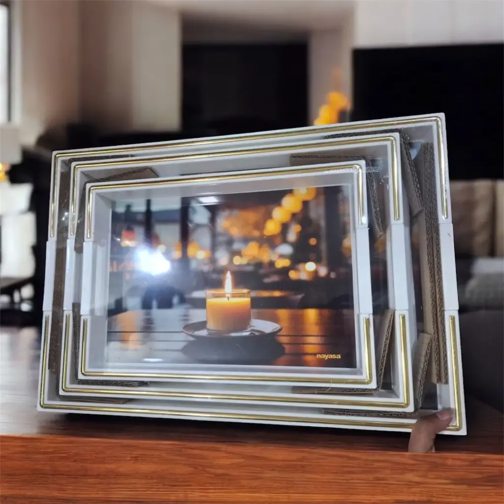 [KBS-1302] Nayasa Royal Serving Tray Set of 3 (Small, Medium & Large)