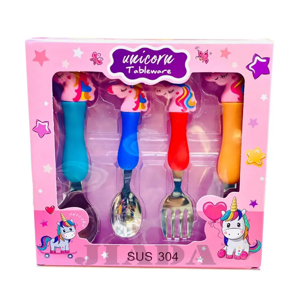 [KBS-1323] Spoon and Fork Cutlery Set for Kids (Unicorn/Peppa Pig)