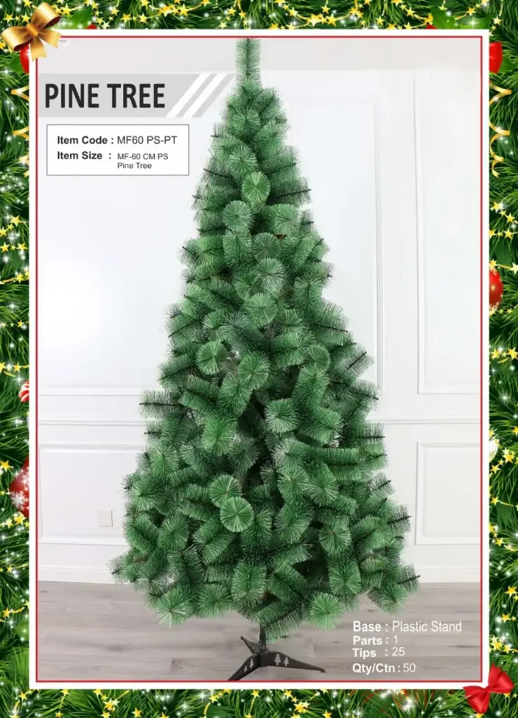 Pine Christmas Tree With Stand (Size: 60cm / 2 Feet)