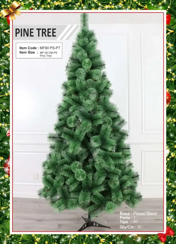 Pine Christmas Tree With Stand (Size: 90cm / 3 Feet)