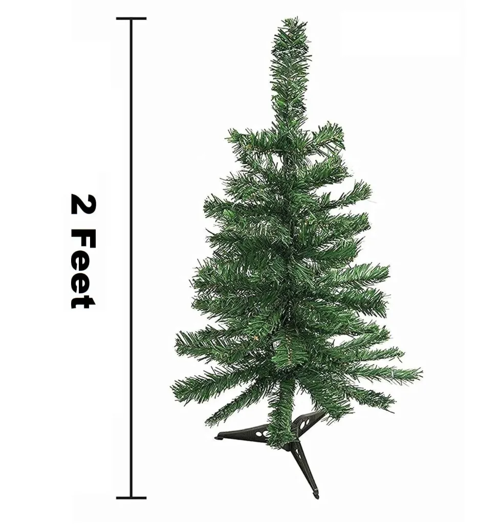 Normal Christmas Tree With Stand (Size: 60cm / 2 Feet)