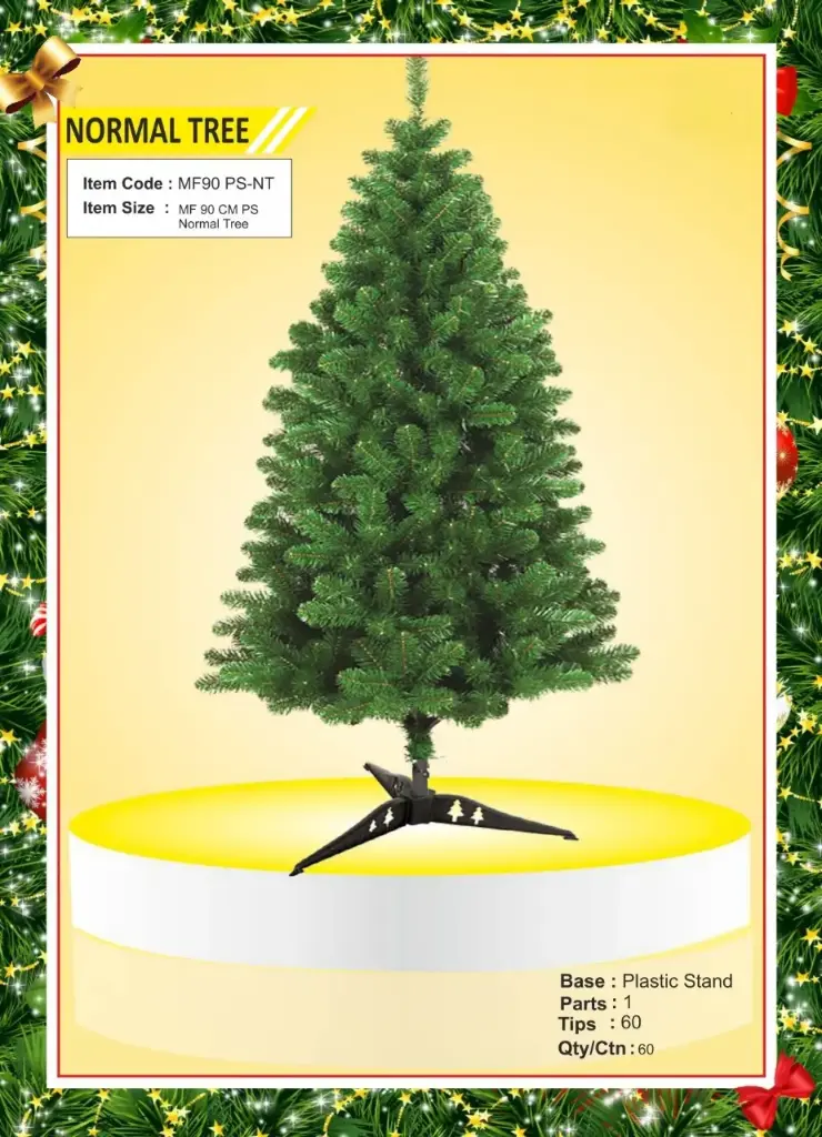 [KBS-1372] Normal Christmas Tree With Stand (Size: 90cm / 3 Feet)