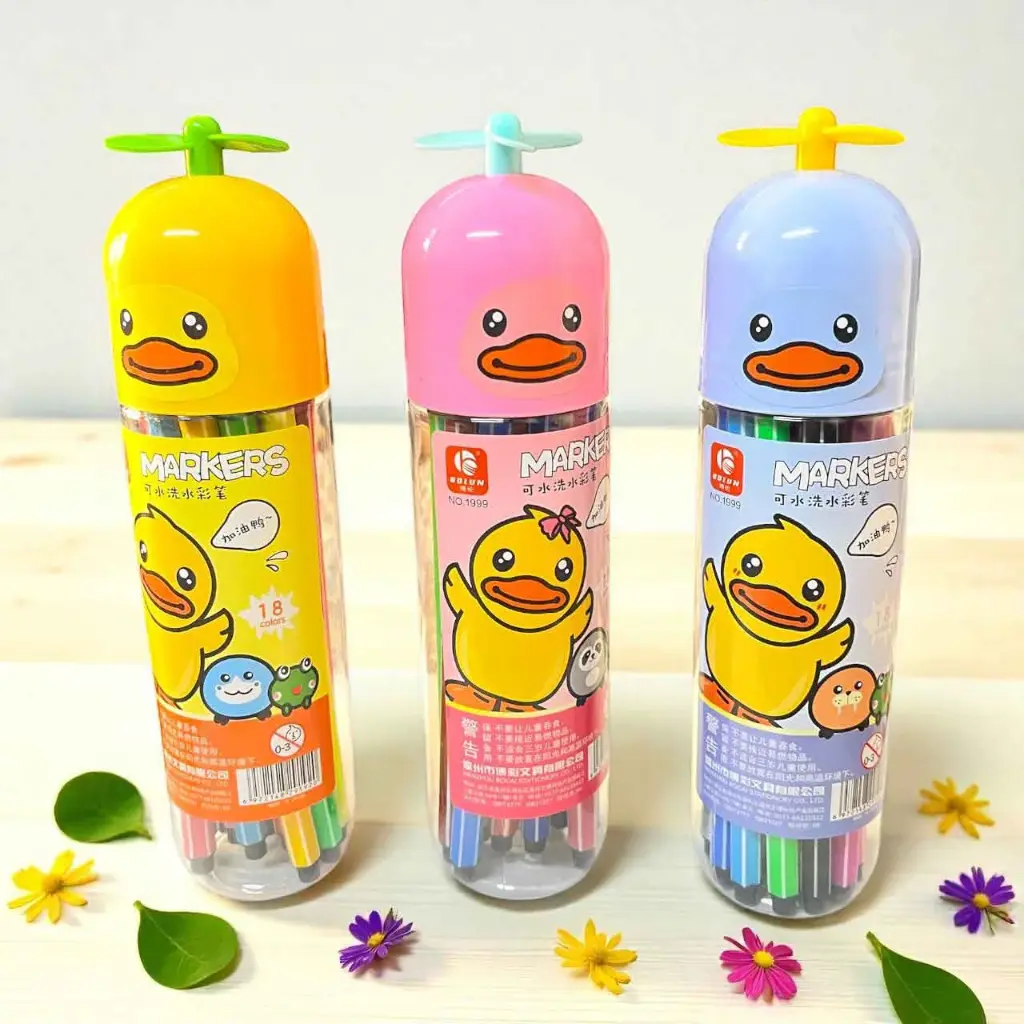 [KBS-1383] 18 Colored Sketch Pens Box