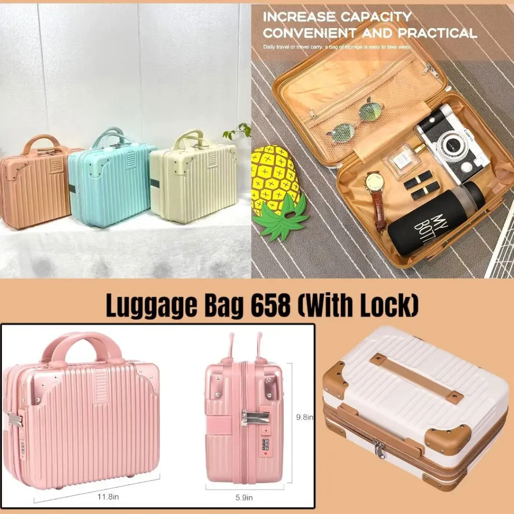 Mini Hard-Shell Suitcase Trolley Bag (No 658)