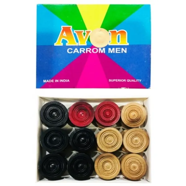 Carrom Playing Coins (24 Wooden Coins) 