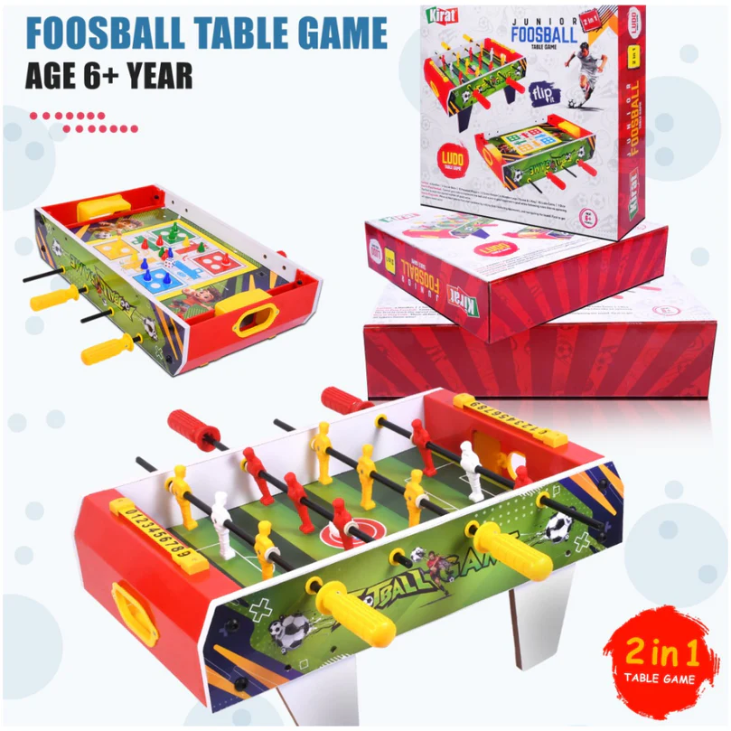 Kirat Junior 2 in 1 Foosball Table Game (Foosball + Ludo)
