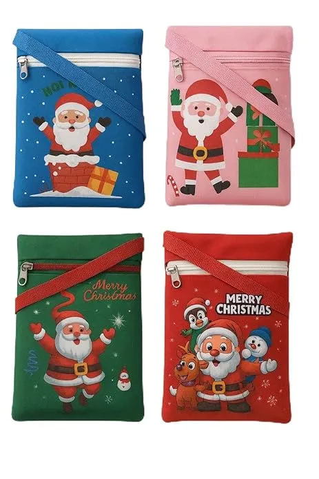 Merry Christmas Sling Bags (Assorted Color)