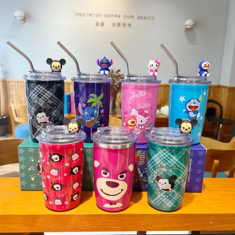 [KBS-1445] Stainless Steel Tumbler (420 ml, Cartoon Print)