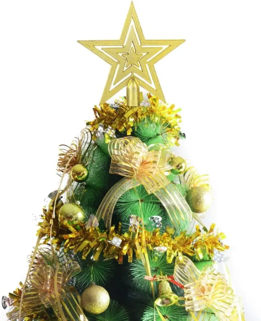 [KBS-1452] Christmas Tree Decoration (3 Pcs Glitter Star) 