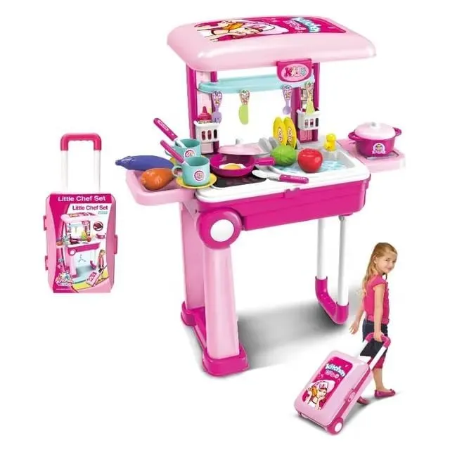 [KBS-1465] Little Chef Kitchen Play Trolley Set