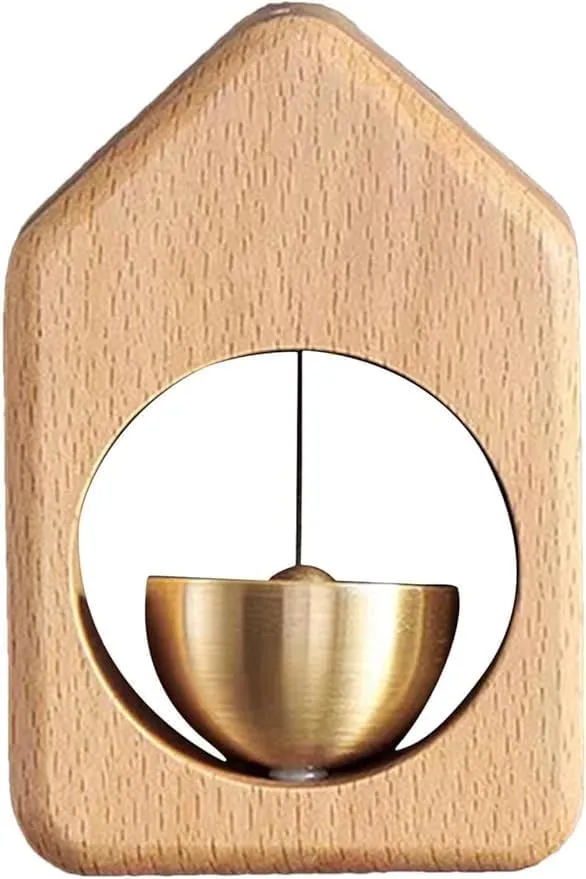 Triangle Wooden Door Bell Chime with Brass Sound 