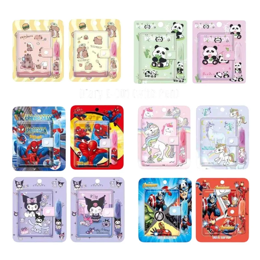 [KBS-1506] Fancy Diary Button Lock With Pen