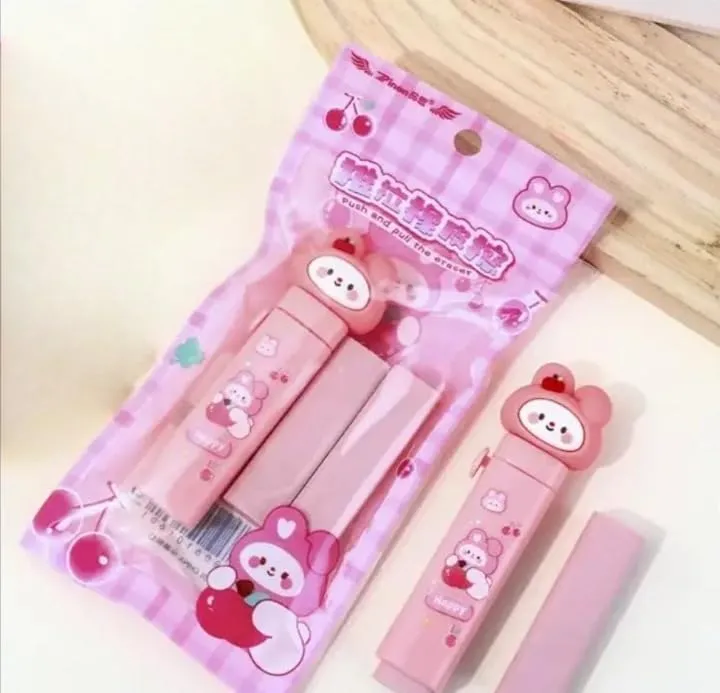 [KBS-1507] Cartoon Push Pull Sliding Retractable Eraser 