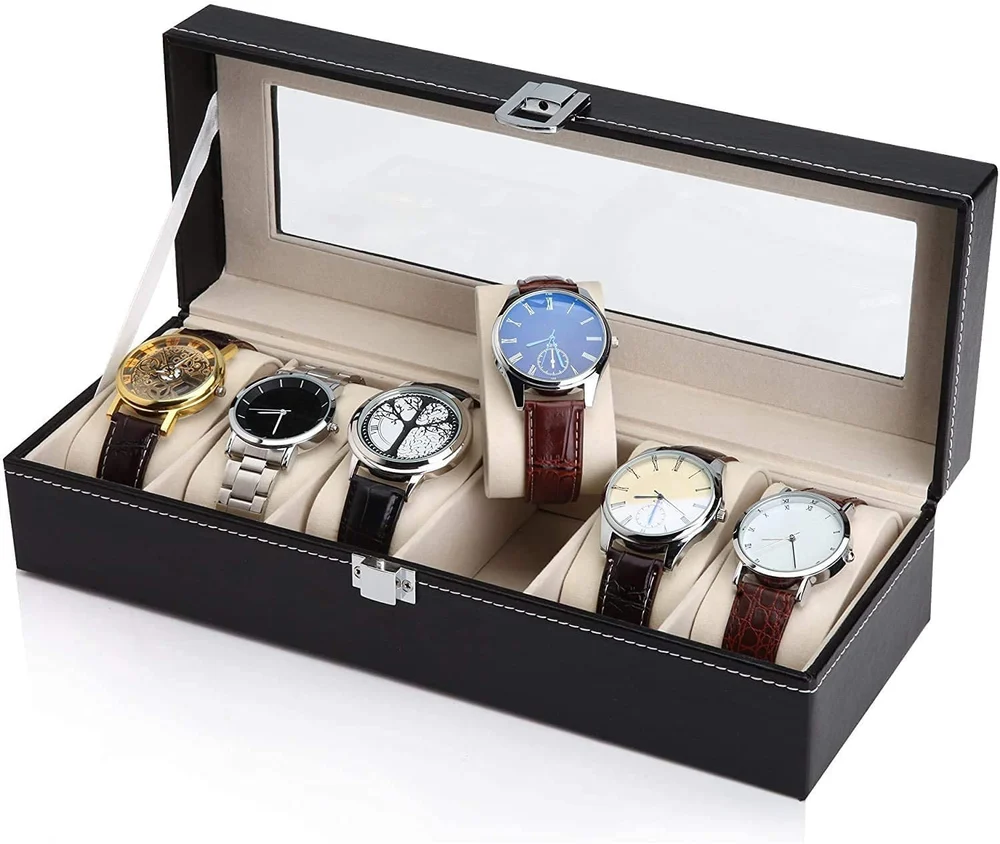 [KBS-1508] Watch Organizer Box (6 Slots) | Storage Case for Watches & Accessories