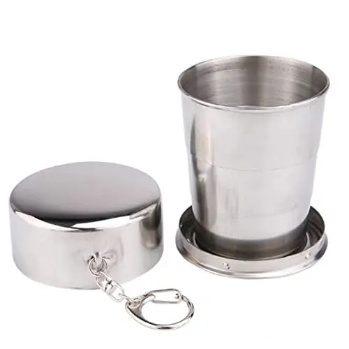[KBS-1544] Portable Stainless Steel Folding Water Glass