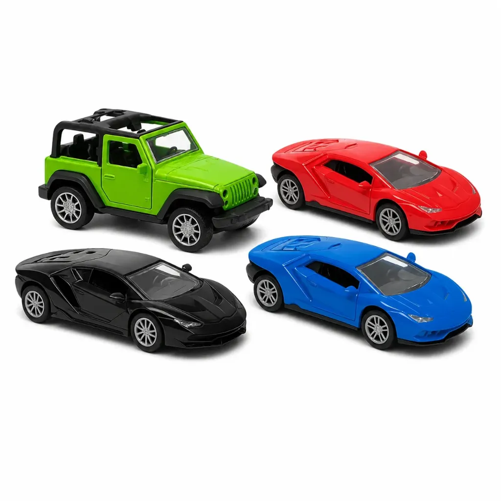 [KBS-1572] Die Cast Pull Back Car | 1:32 Scale Open Door Model Car Toy | Item No. S132 (1 Assorted Model Car)
