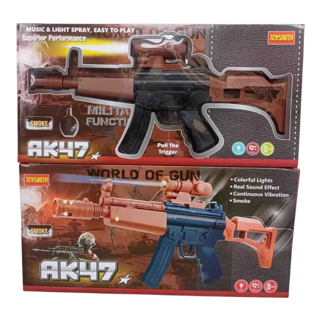 [KBS-1575] AK47 Toy Gun | Light, Music & Smoke Effect Toy for Kids