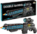Double Barrel Toy Gun | Electric Musical Gun with LED Laser Lights | Action Sound & Light Blaster for Kids