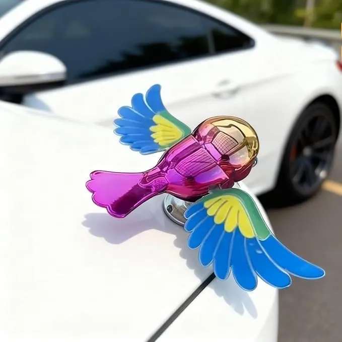 [KBS-1584] Flying Bird Auto-Flapping Car Ornament | Dynamic Motion Decorative Accessory with Universal Mount for Car, Bike & Helmet