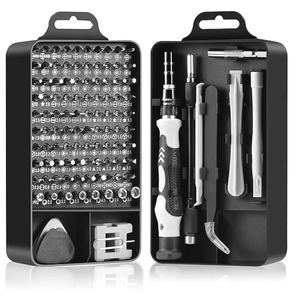 [KBS-1592] 115 in 1 Screwdriver Tool Kit with Interchangeable Bits | Precision Repair Set with Storage Case