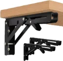 Folding Shelf Bracket – Collapsible Metal Wall Mount Brackets for Table, Bench & Shelf Support | Space-Saving Design | 2 Pcs Set | 20 cm