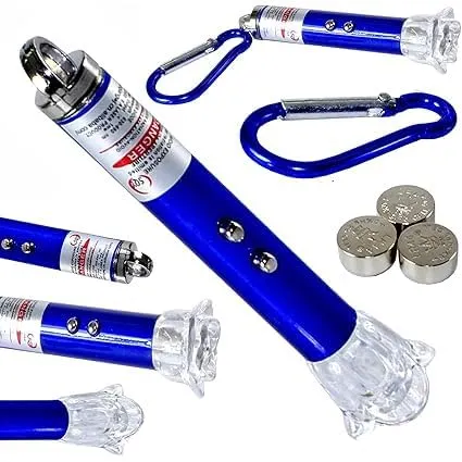 Mini Keychain Laser Pointer with Red LED Flashlight
