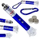 Mini Keychain Laser Pointer with Red LED Flashlight