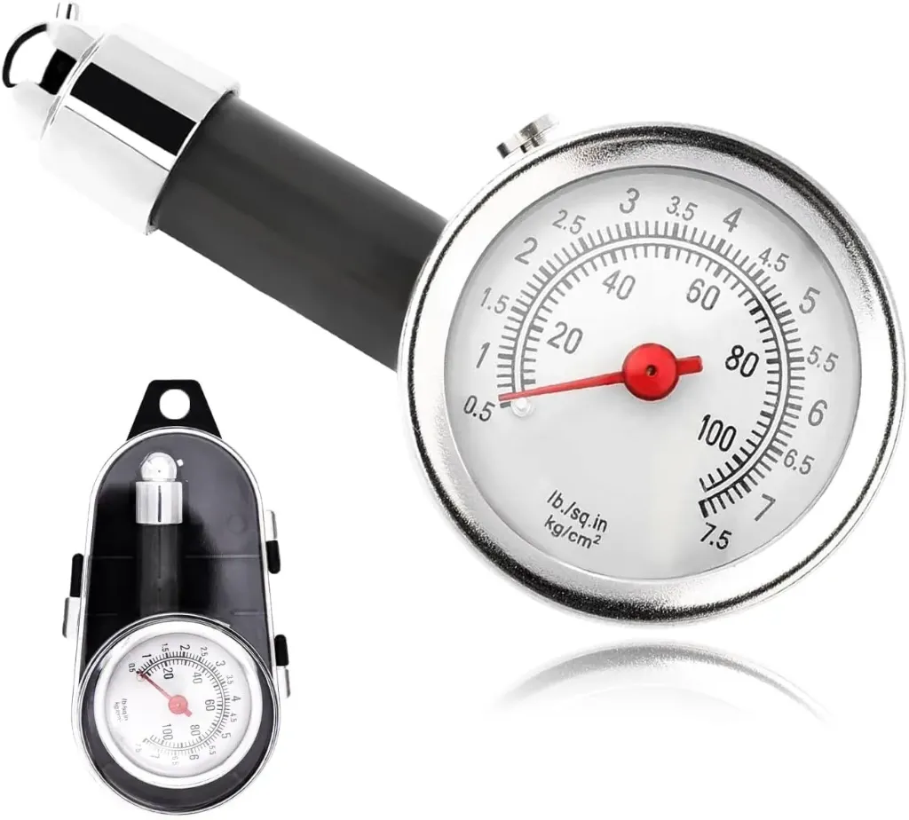 [KBS-1600] Tire Pressure Gauge | High-Precision Air Gauge for Cars & Motorcycles | Lightweight & Universal Use