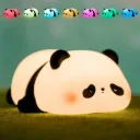 Sleeping Panda Touch Silicone Night Light | Rechargeable LED Bedside Lamp for Kids