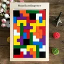 Wooden Intelligence Puzzle for Kids | Tetris Brain Teaser Montessori Educational Toy