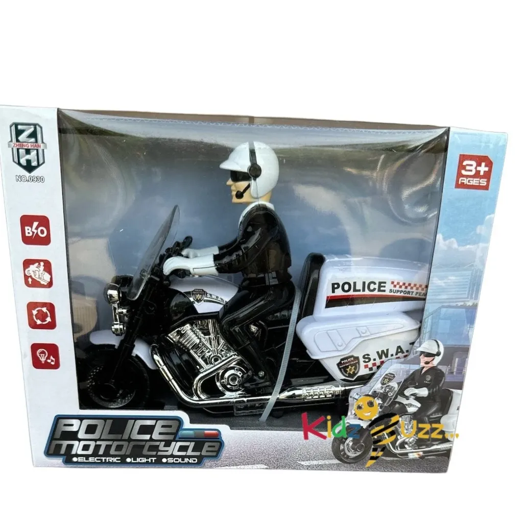 Police Motorcycle Toy for Kids