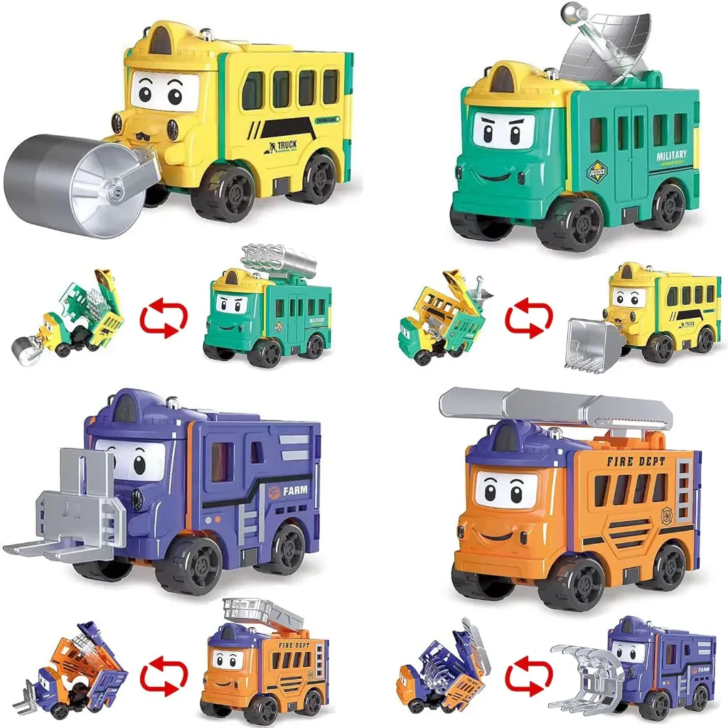 [KBS-1644] Transformable Cars Set (4 Pcs)