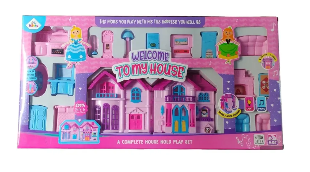 [KBS-1686] Welcome Doll House with Light & Sound | Perfect Dollhouse Playset for Kids