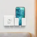 Wall Mounted Mobile Holder with Charging Port | Remote Storage Case