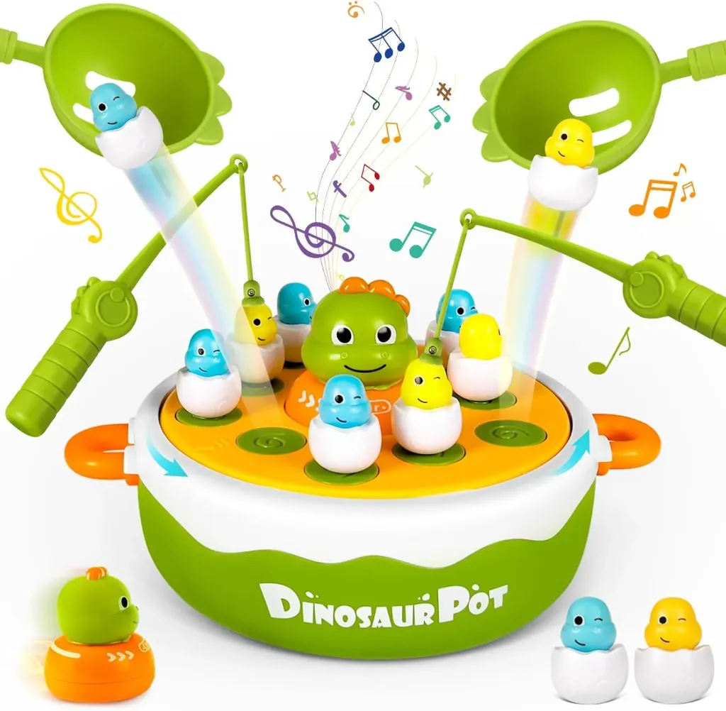 Dinosaur Fishing Turntable Game – Interactive Rotating Fishing Board Game for Kids