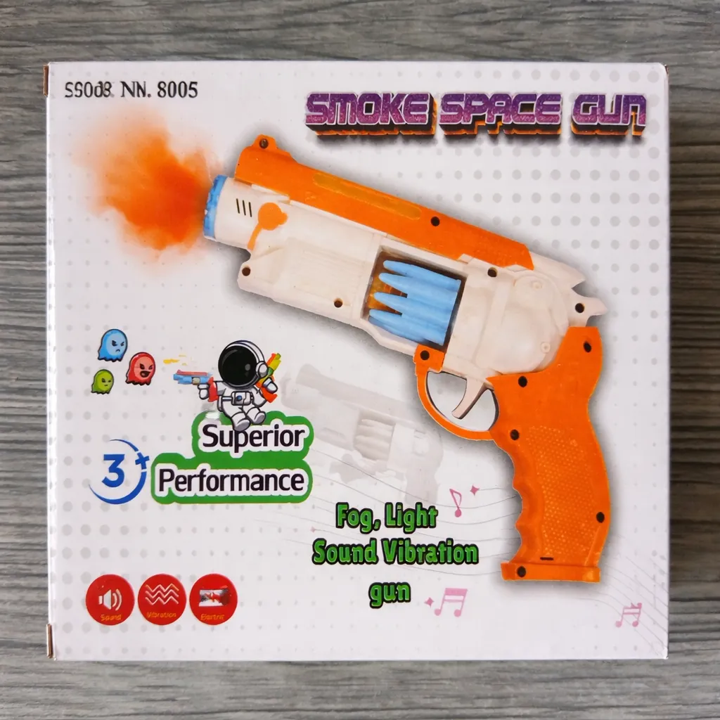[KBS-1746] Smoke Space Gun Toy with Fog Spray, LED Lights & Sound Effects