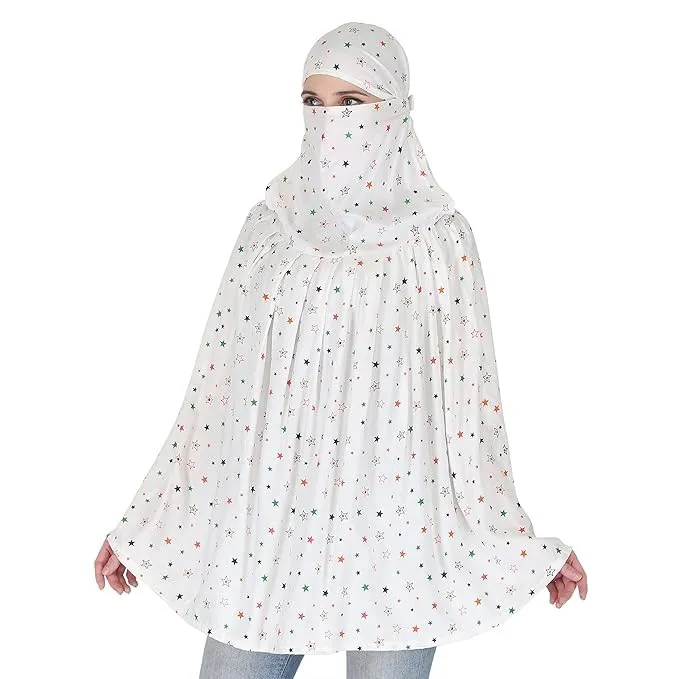 [KBS-1776] Cotton Long Scarf Cum Face Cover | Breathable Sun Protection Scarf Mask for Women & Girls