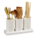 Plastic Cutlery Holder with base tray