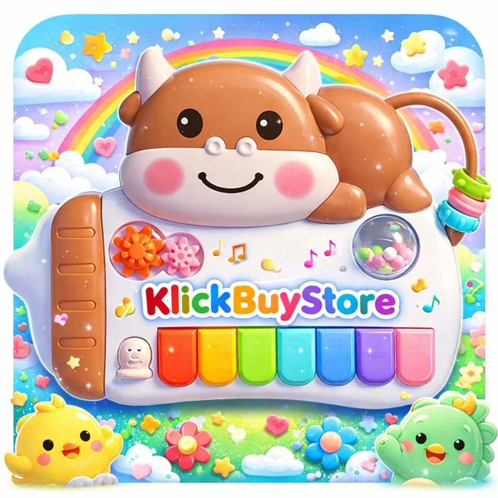 [KBS-1838] Piano Musical Cow Toy for Kids