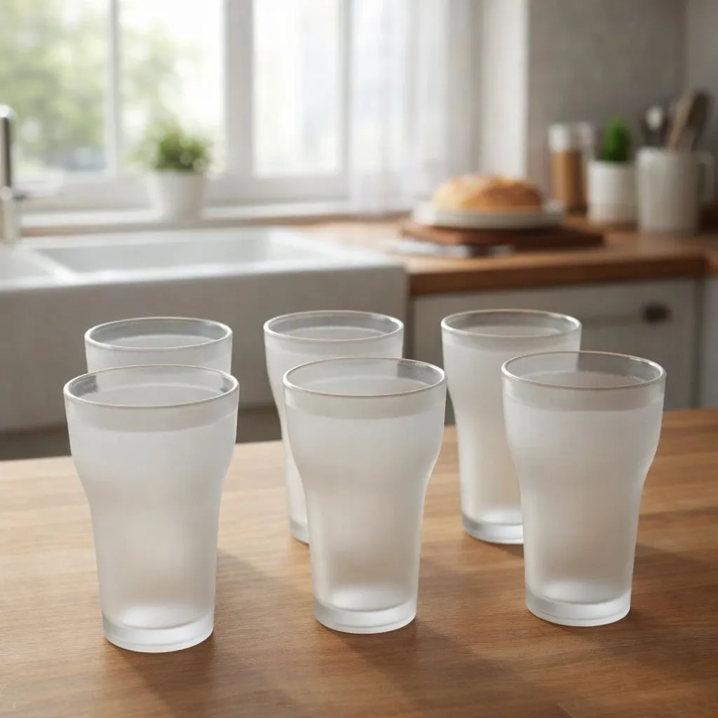 [KBS-1864] Prexo Unbreakable Plastic Water Glass Set (300 ml, Pack of 6)