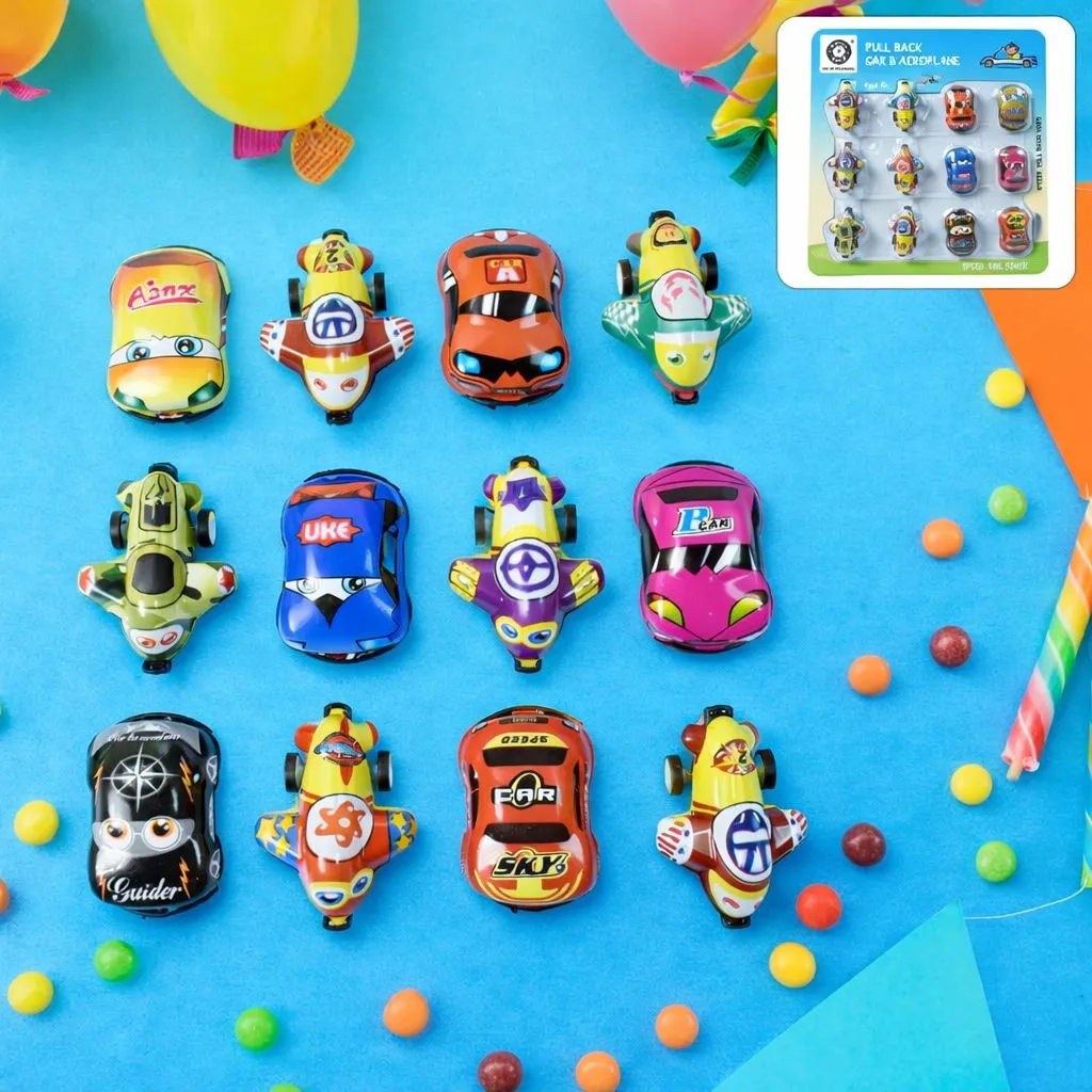 Mini Pull Back Cars & Aeroplane Toy Set (1 pcs)