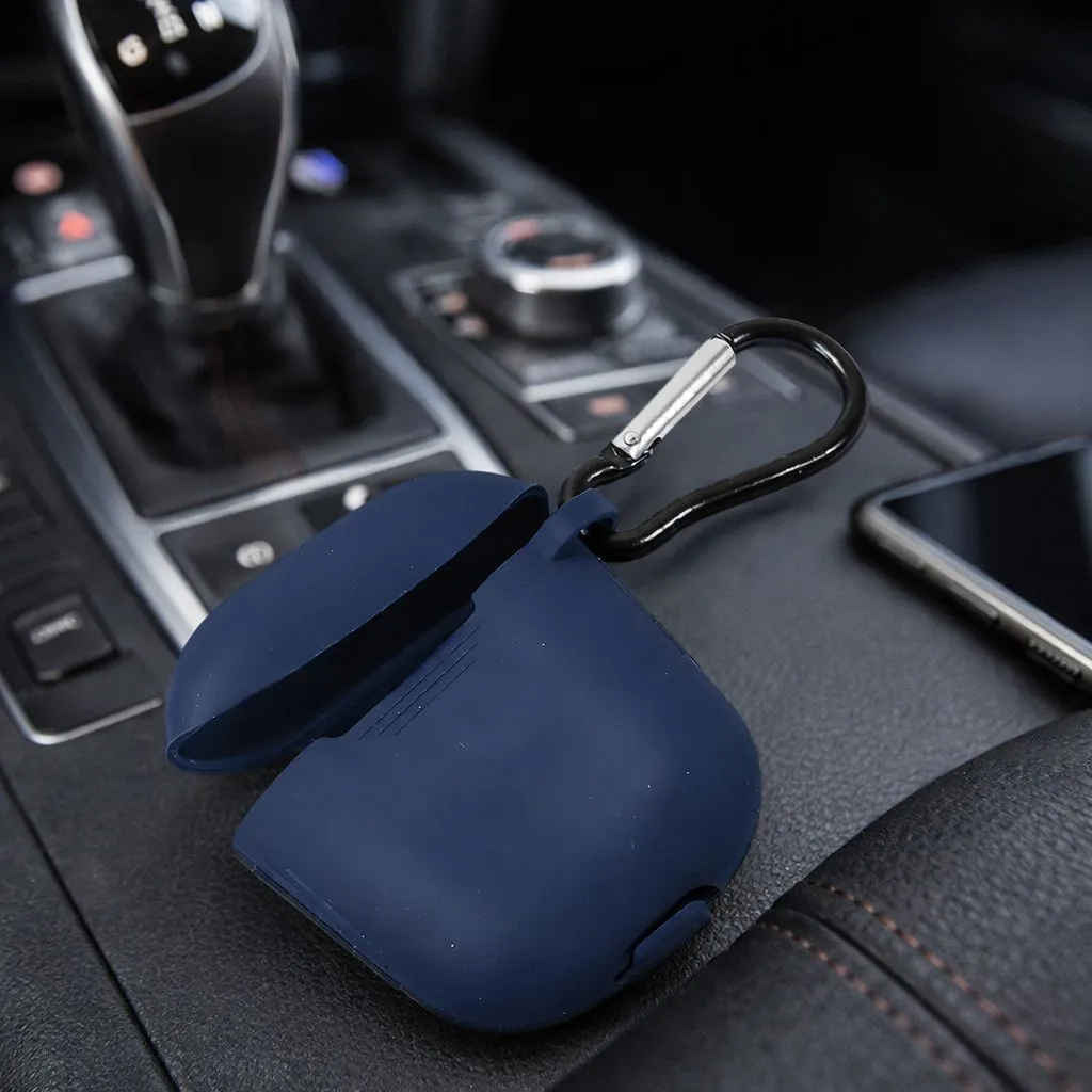 [KBS-1881] Silicone AirPods Case Cover with Keychain (Random Colour)